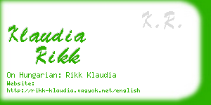 klaudia rikk business card